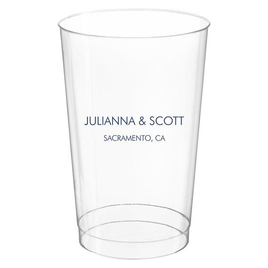 Small Text Clear Plastic Cups